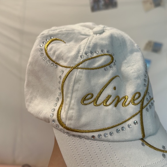 Celine Dion Rhinestone White Hat - Picture 2 of 5